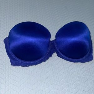 Royal blue push up bra